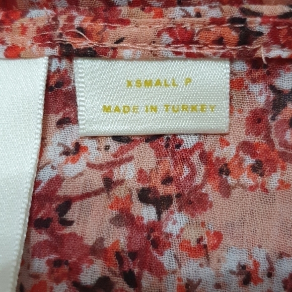 Anthropologie Maeve Floral Orange Midi Dree - Picture 5 of 9